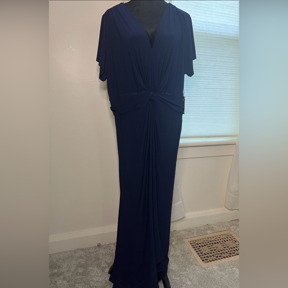 Vince Camuto Draped Jumpsuit – Size 3X – Navy Blue